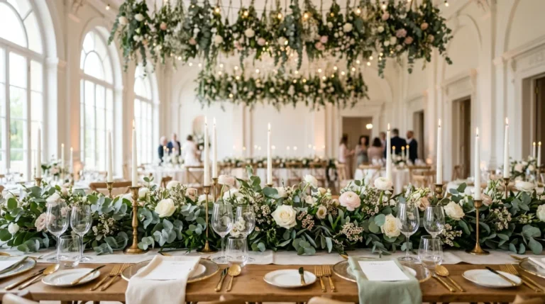 Arrangements de fleurs naturelles pour réceptions