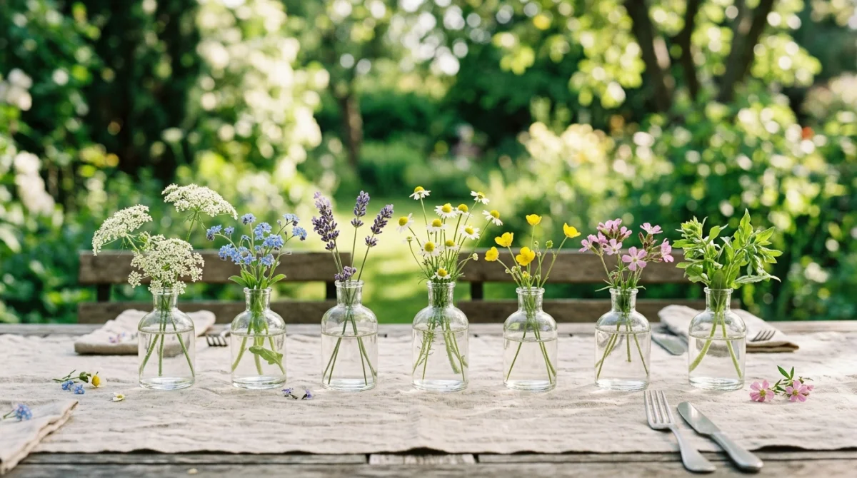 Arrangements de fleurs naturelles pour réceptions